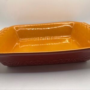 Appolia French Stoneware Baking Dish - Oak Leaf Terracotta Baker